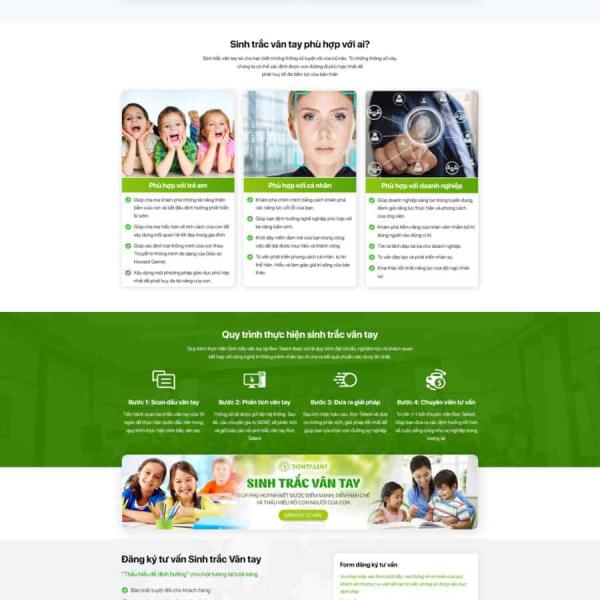 Theme WordPress sinh trắc vân tay