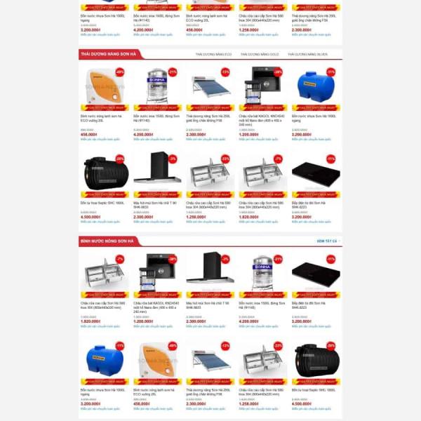 Theme WordPress bán hàng điện nước bồn nước