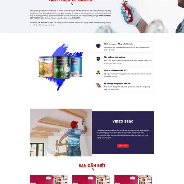 Theme WordPress bán sơn nước 01
