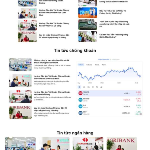 Theme WordPress tài chính