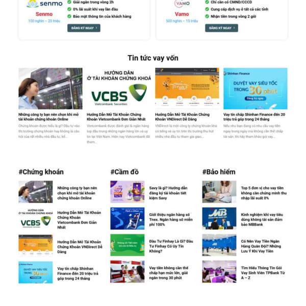 Theme WordPress tài chính 2