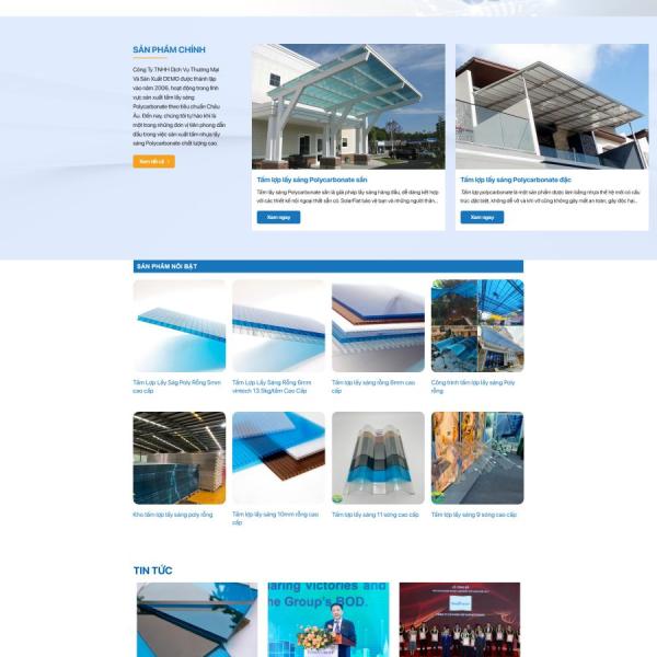 Theme WordPress công ty bán tấm lợp poly