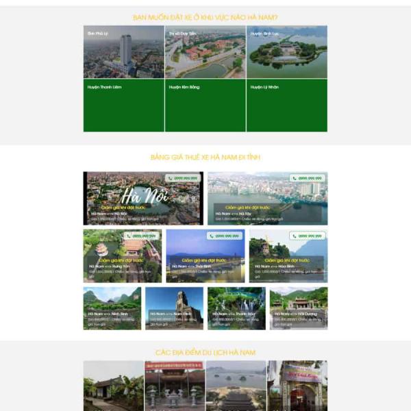Theme WordPress dịch vụ taxi
