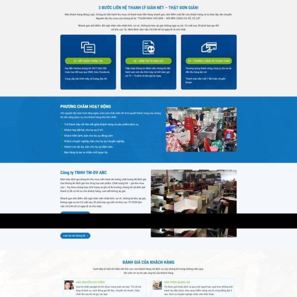 Theme WordPress công ty thanh lý đồ cũ