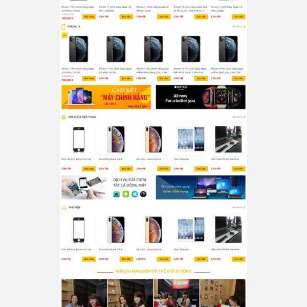 Theme WordPress bán điện thoại giống tgdd