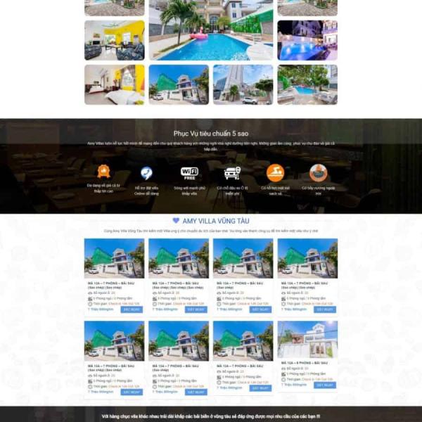 Theme WordPress cho thuê villa khách sạn