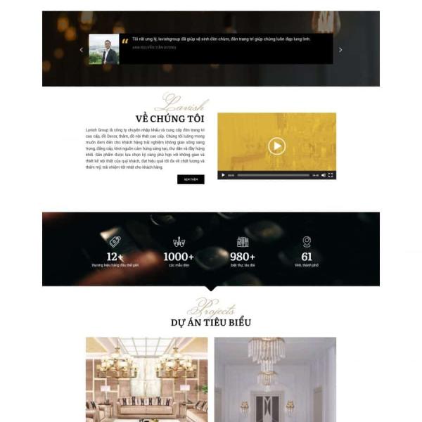 Theme WordPress bán đèn chùm