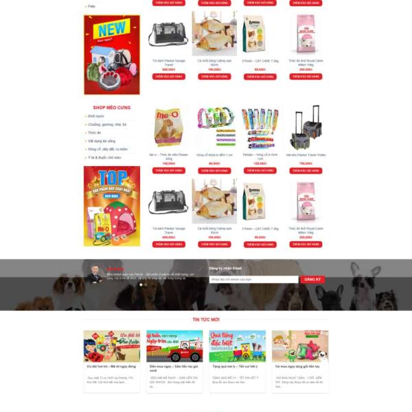 Theme WordPress bán đồ thú cưng