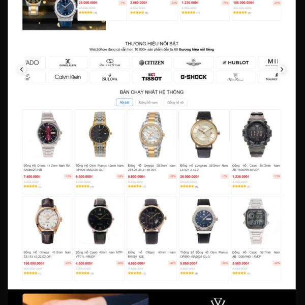 Theme WordPress bán đồng hồ 4