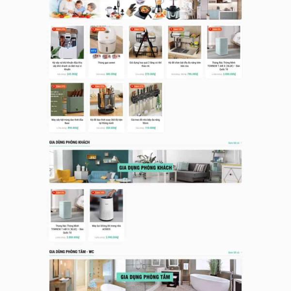 Theme WordPress bán hàng gia dụng 01