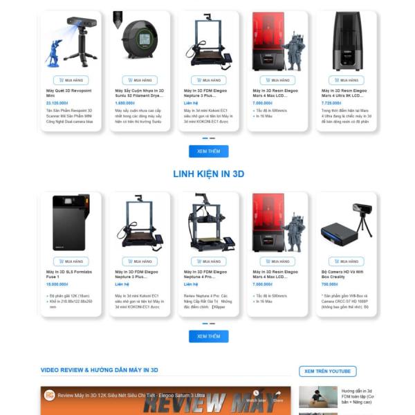 Theme WordPress bán máy in 3d