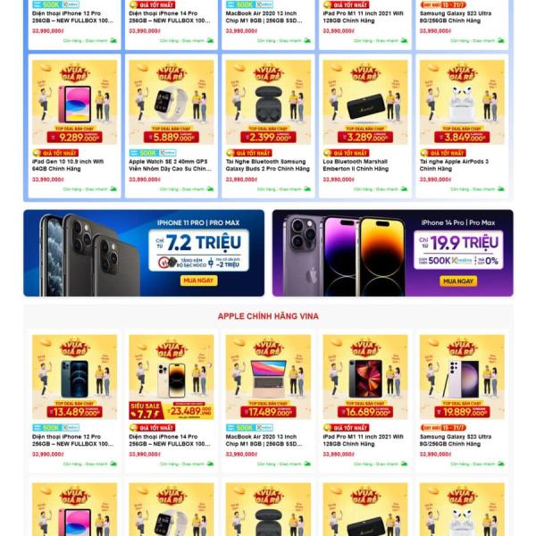 Theme WordPress điện thoại 7 giống topzone fix 1/2024