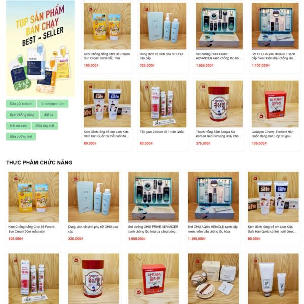 Theme WordPress shop mỹ phẩm 20