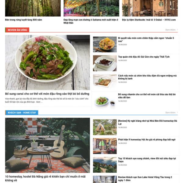 Theme WordPress tin tức 11 – review du lịch