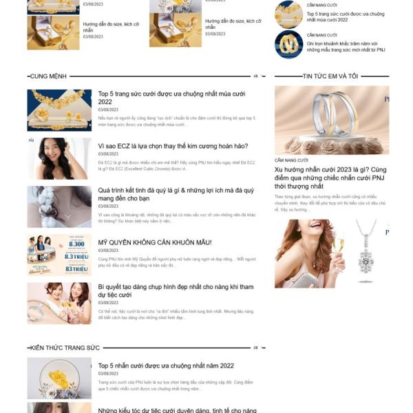 Theme WordPress tin tức trang sức thời trang 24