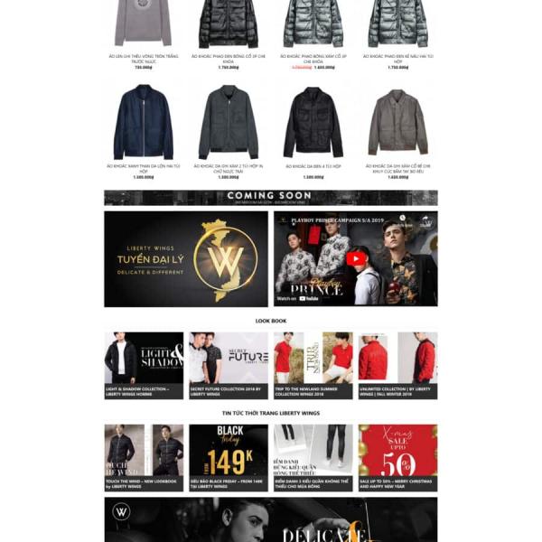 Theme WordPress thời trang nam 1