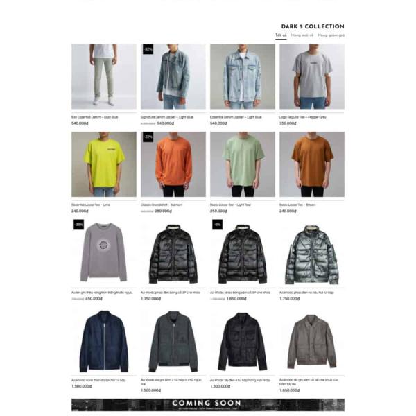 Theme WordPress bán quần áo thun