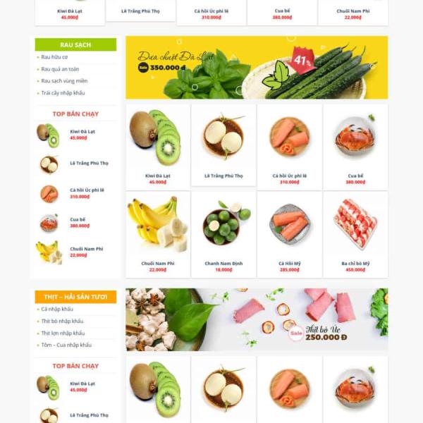 Theme WordPress bán thực phẩm 11