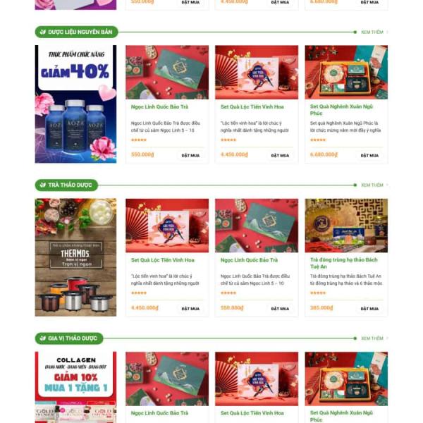 Theme WordPress thực phẩm 25 bán quà tặng