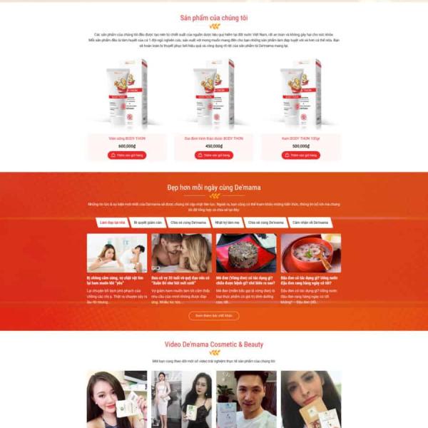 Theme WordPress thực phẩm chức năng đẹp, chuẩn SEO
