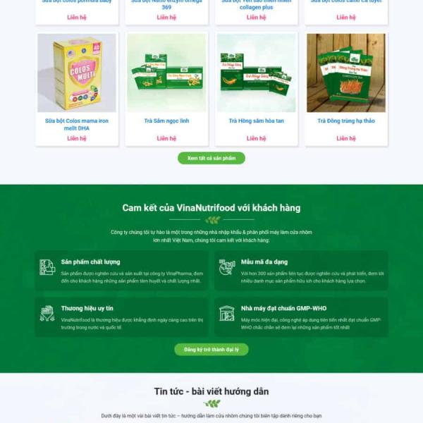 Theme WordPress thực phẩm chức năng 1