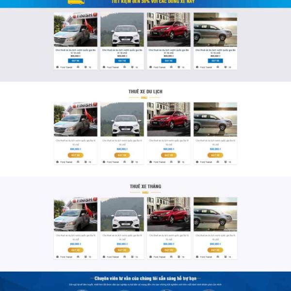 Theme WordPress cho thuê xe 5