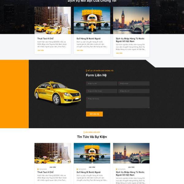 Theme WordPress dịch vụ cho thuê xe taxi 7