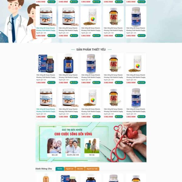 Theme WordPress nhà thuốc 02