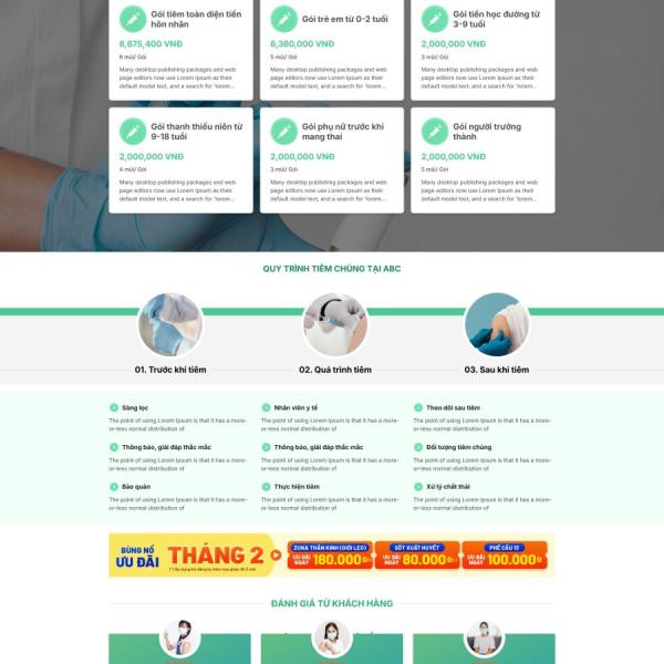 Theme WordPress trung tâm tiêm chủng 1