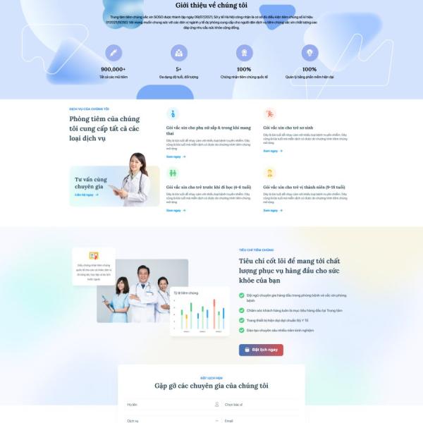 Theme WordPress phòng khám tiêm chủng 2