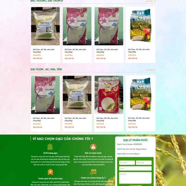 Theme WordPress tiệm bán gạo, nông sản