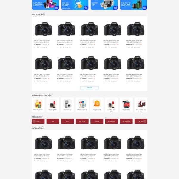 Theme WordPress bán hàng giống tiki