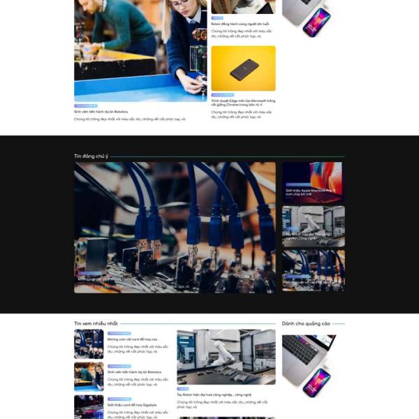 Theme WordPress tin tức công nghệ