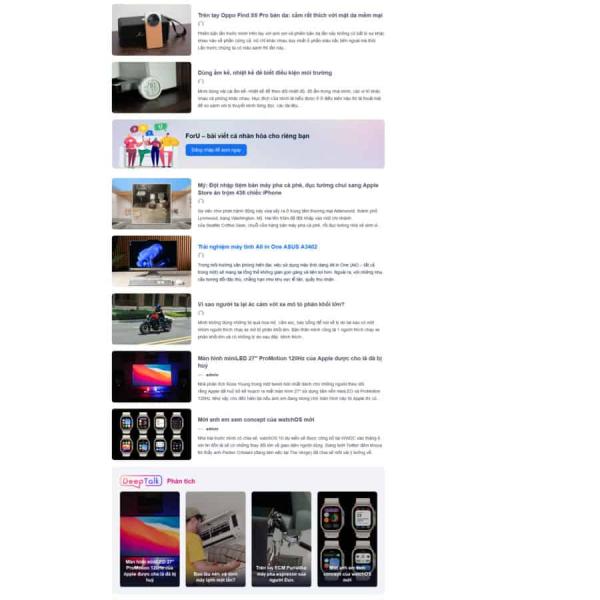 Theme WordPress web tin tức giống tinh tế