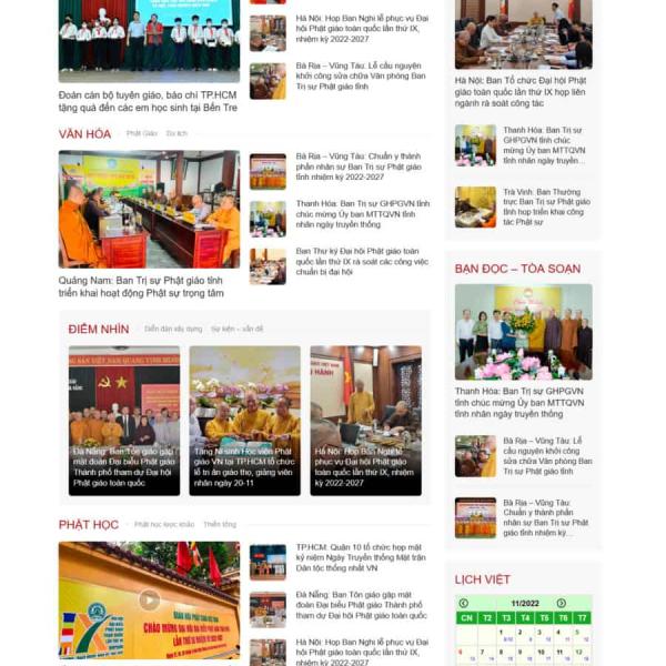 Theme WordPress tin tức 20 tin tức phật giáo