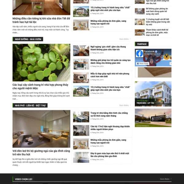 Theme WordPress tin tức xây dựng