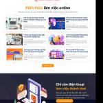 Theme WordPress lading pape top việc
