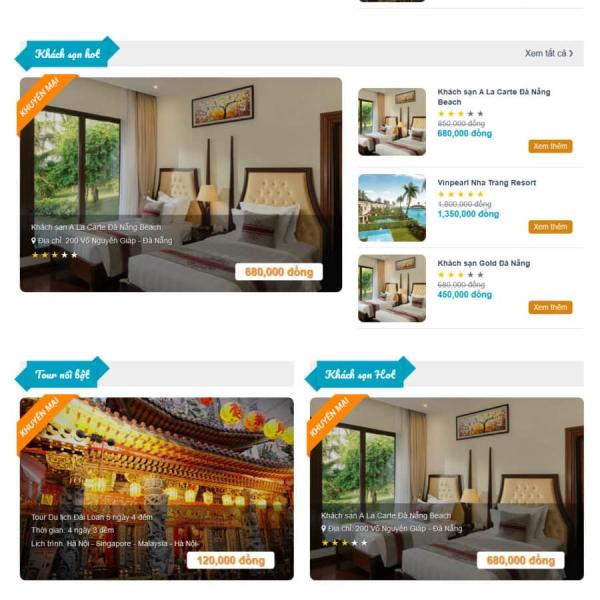Theme WordPress tour du lịch
