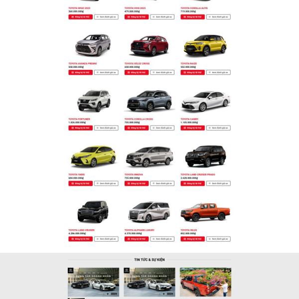 Theme WordPress ô tô Toyota 4