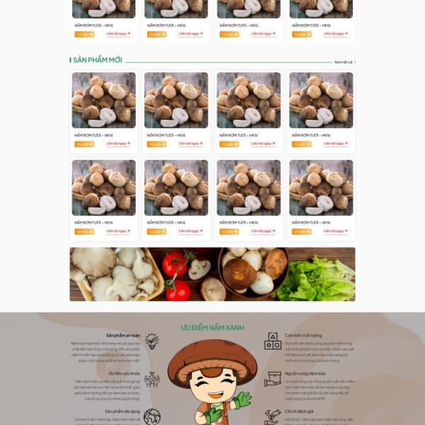 Theme WordPress trại nấm