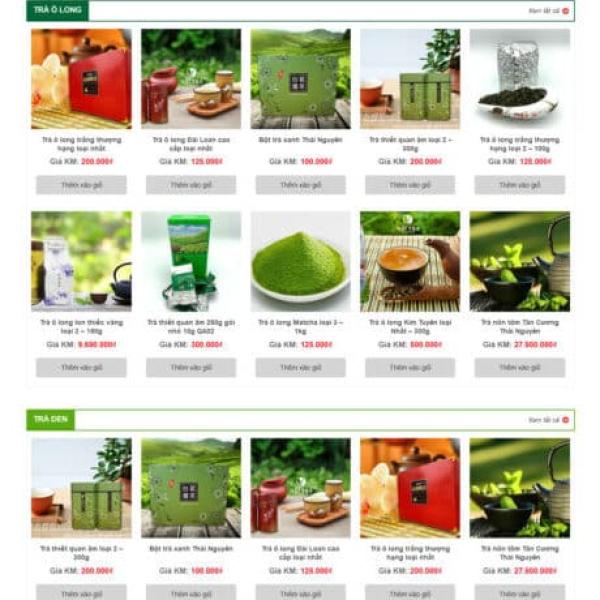 Theme WordPress trà xanh 4