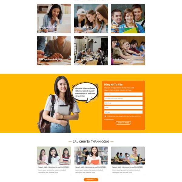 Theme WordPress trường anh ngữ