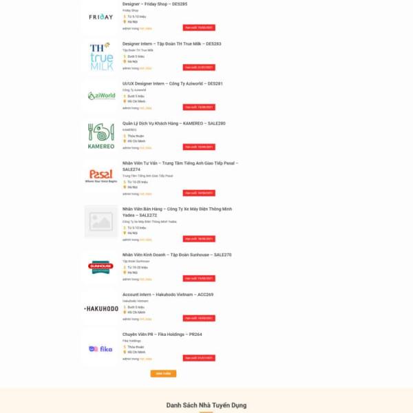 Theme WordPress tuyển dụng 2