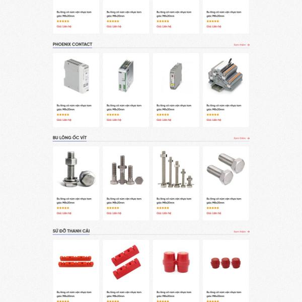 Theme WordPress bán vật tư cơ khí máy móc