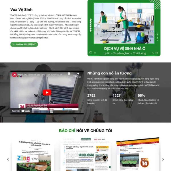 Theme WordPress vệ sinh công nghiệp
