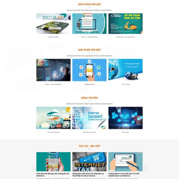 Theme WordPress viển thông viettel