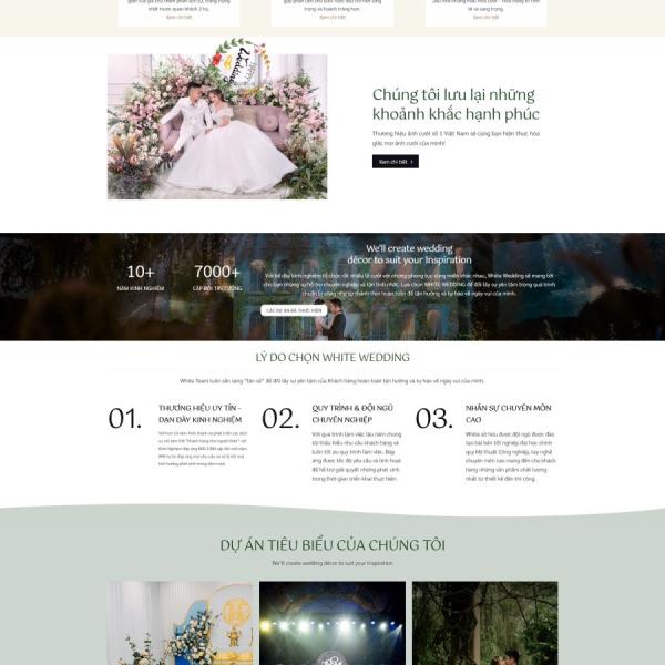 Theme WordPress dịch vụ cưới hỏi, decor wedding 1