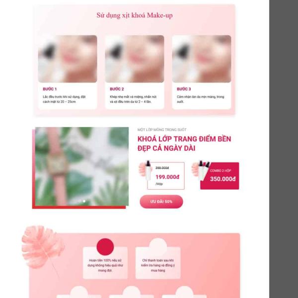 Theme WordPress lading pape khóa học trang điểm