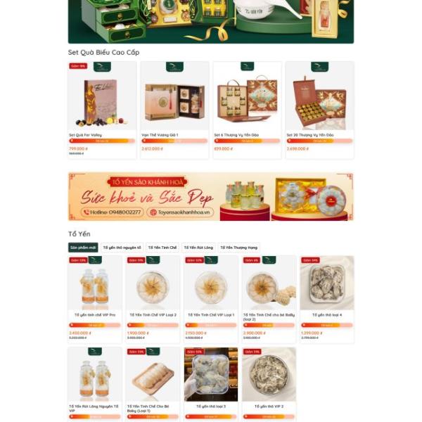Theme WordPress bán yến sào 5