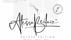 Font chữ viết tay, chữ ký mềm mại cho thiệp cưới, lễ cưới TH Alessa Beilaire Deluxe
